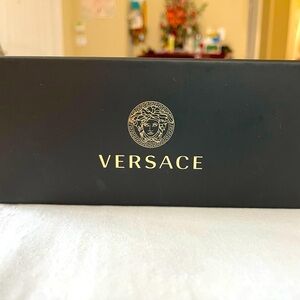 VERSACE hard clamshell black eyeglass/ sunglasses case